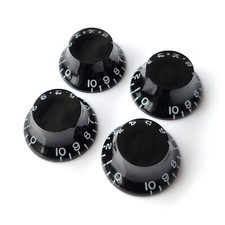 Left Handed Top Hat Speed Control Knobs – Volume Tone Gibson Les Paul – Black