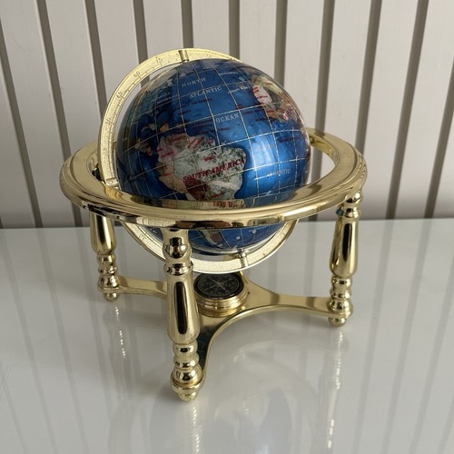 Vintage brass plated blue - brass,