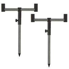 NGT Buzz Bar Set 2 Rod Set Bank Sticks Small Carbon Effect Carp Fishing Tackle