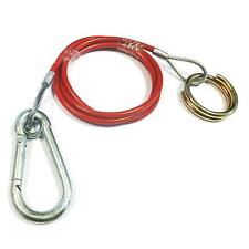 BREAK AWAY CABLE RED PVC COATED HOOK & RING breakaway towing brake horse trailer