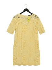 Zara A-Line Midi Dress S in Yellow
