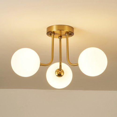Modern gold ceiling light - gold, 3