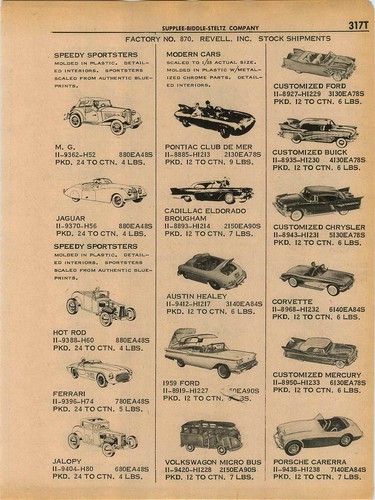 1961 advert revell model cars - 1961,