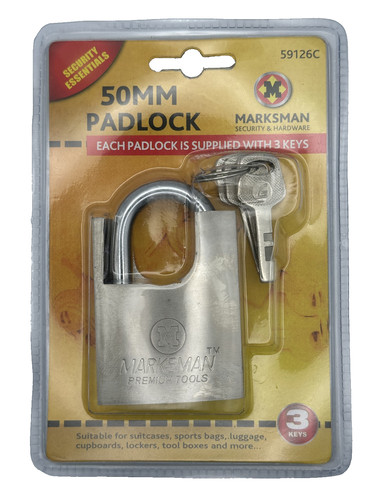 50mm heavy duty padlock - padlock, 3