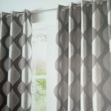 Simone  Lined Eyelet Curtains