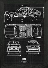 Fiat Dino 1967 Framed Wall Art