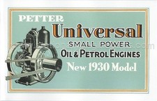 Petter Universal Oil & Petrol Stationary Engine Book - The New 1930 Model