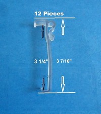  12 Pcs 3 1/4 Inch Clear Vinyl Valance Clips Faux & Wood Venetian Blinds 3.25 "