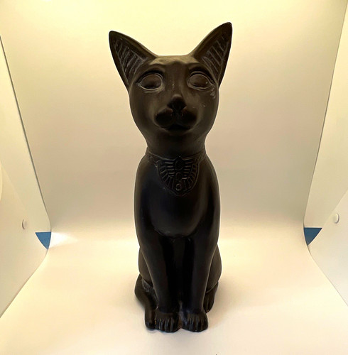 Large black ceramic egyptian - large,