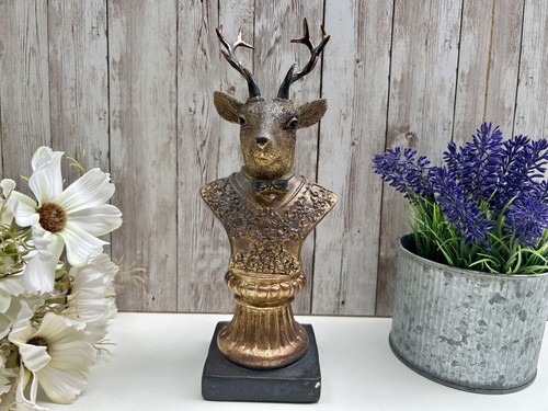 Stag deer bust figurine resin - deer,