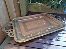 vintage brass tray with