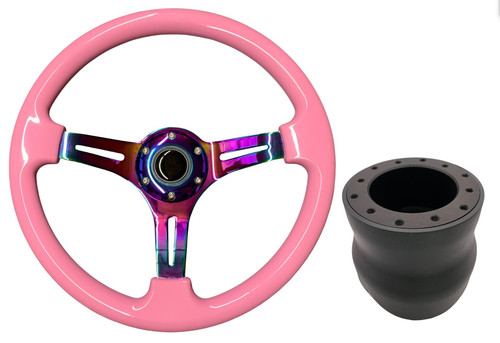 Pink neo chrome steering - chrome, ts