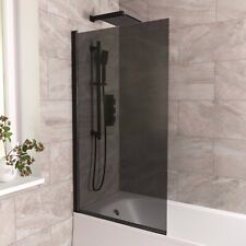 800mm Square Bath Screen Black