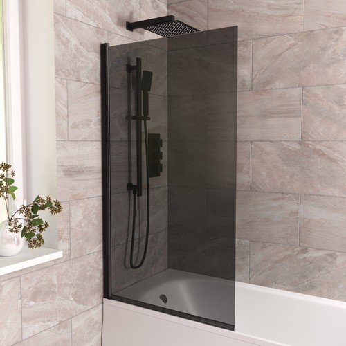 800mm square bath - 800mm, black