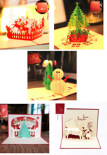 Five Pack Handmade 3D Pop Up