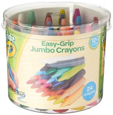 CRAYOLA MyFirst Jumbo Crayons Assorted Colours (Pack of 24) Easy Grip Colouring