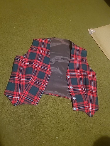Tartan waistcoat youths - tartan, waistcoat-