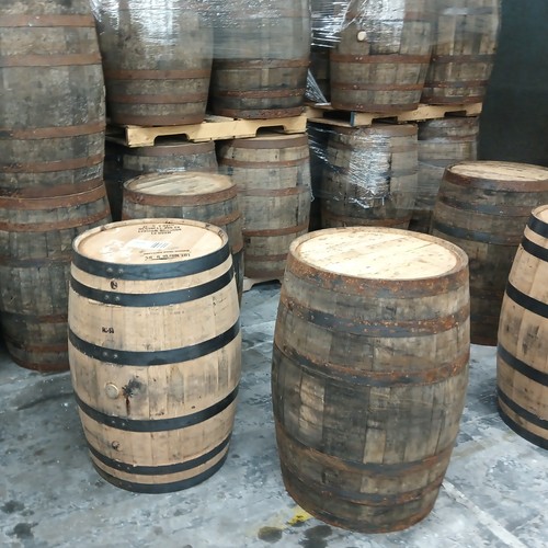 Wooden whiskey barrel oak - barrel,