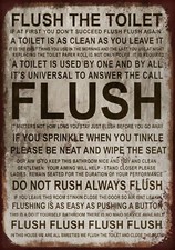 Funny quote toilet metal wall