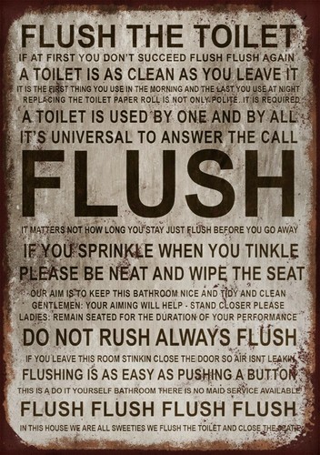 Funny quote toilet metal - , wall