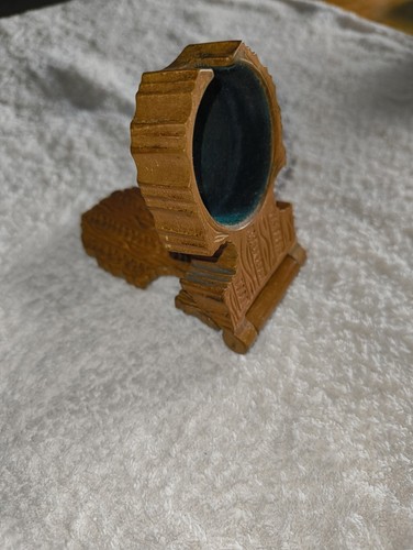 Hand carved wooden pocket - carved,