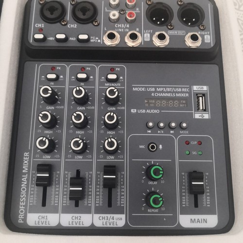 Channel audio mixer with - 4,