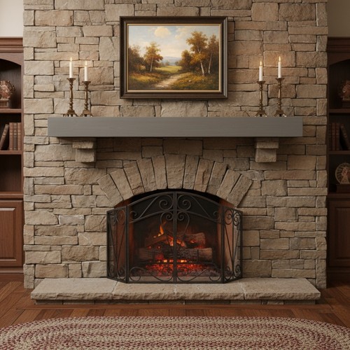 Fireplace mantel fir wood - 72'',
