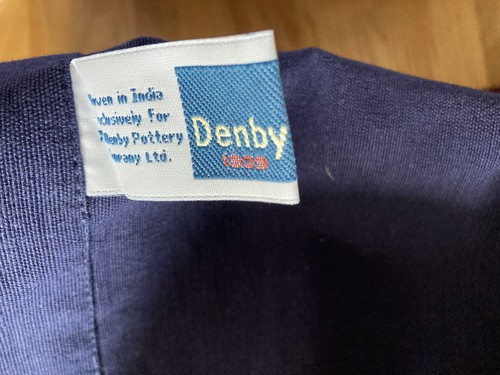 Denby blue table runner and - table,