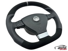 Steering Wheel Leather Alcantara Vw Passat B6 3C Multifunction DSG FLATTENED Airbag