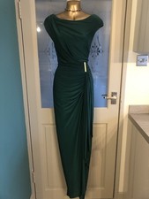 Phase Eight Long Green Donna Ruched Evening Maxi Dress Size 18