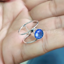 Blue Tanzanite Cut Gemstone