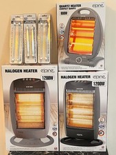 ELPINE 800W 1200W QUARTZ HALOGEN HEATER 2/3‑Bar Portable, Powerful & Safe Heater