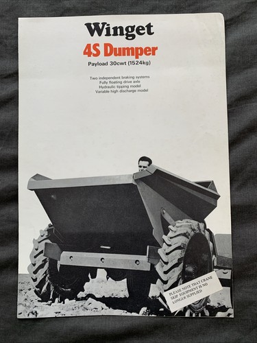 Winget dumper brochure 1970 - dumper,