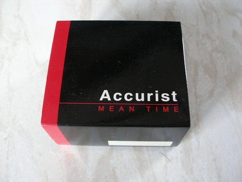 Mens accurist watch - box, brand