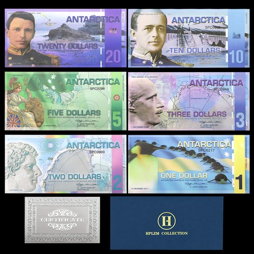 6pc set antarctica - antarctica, banknotes