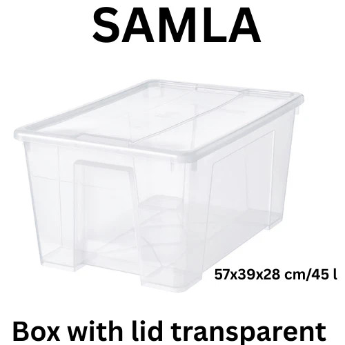 Ikea samla storage box - ikea, clear