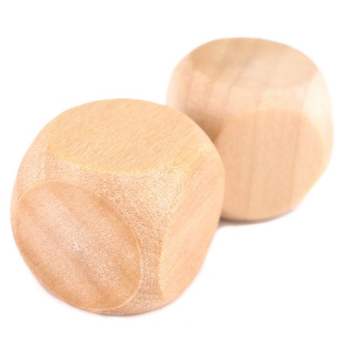 Blank wooden dice d6 20mm - -,
