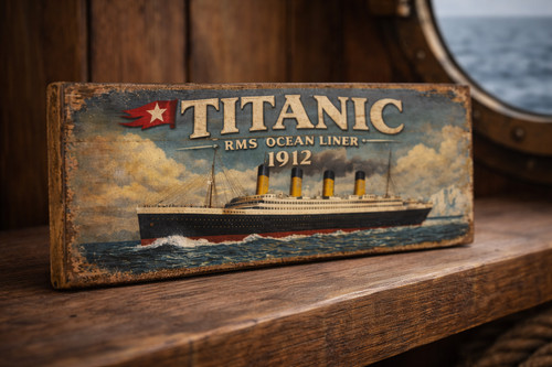 Titanic sign vintage style - sign,