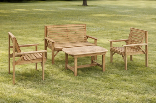 Wooden garden furniture set - set, 4