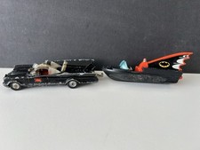 Corgi Batman Batmobile And Batboat In Used Condition Collectible Retro Car DC