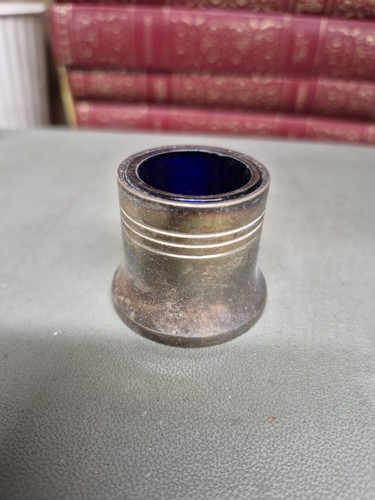 Vintage silver plated inkwell - silver,