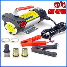 12V Portable Diesel Electric Transfer Oil Pump 175W Fuel Extractor Self-priming