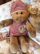 Vintage Cabbage Patch kids doll  preemie boy baby paci face Bald brown eye pox