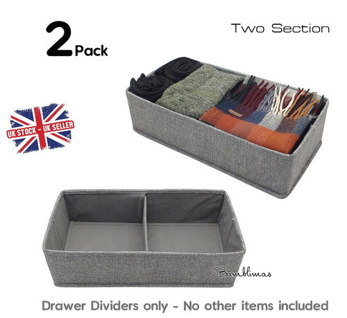 Set grey drawer dividers - 2,