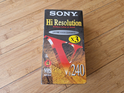 Sony 240hr vhs video - x,