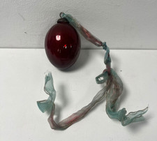 Antique German Kugel witch ball red bauble Christmas decoration