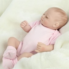 Small Reborn Dolls Baby Girl Doll Full Body Vinyl Silicone Newborn Preemie Gift