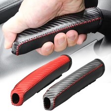 Universal Parking Brake Cover Car Gear Handbrake Cover Leather Shift Lever Cover