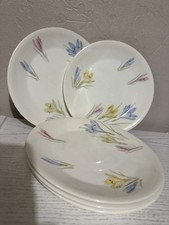 Figgjo Flint Norweigan 7” Side Plates Rare 1950’s Crocus Pattern X 5