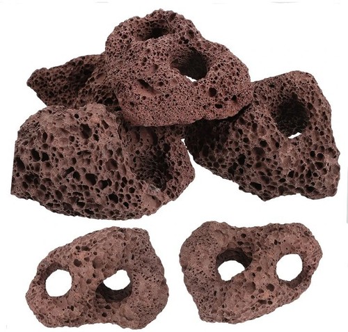Aquarium red lava rock with - rock,